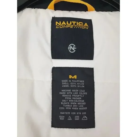 Nautica Competition ~Men's Size M~ Off-White/Black Coat Winter Zip-Up Jacket.